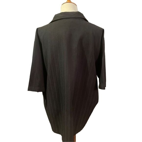 Visivo Men's Short Sleeve Collared Button Down Casual Dress Shirt Black Size XXL - Picture 4 of 8